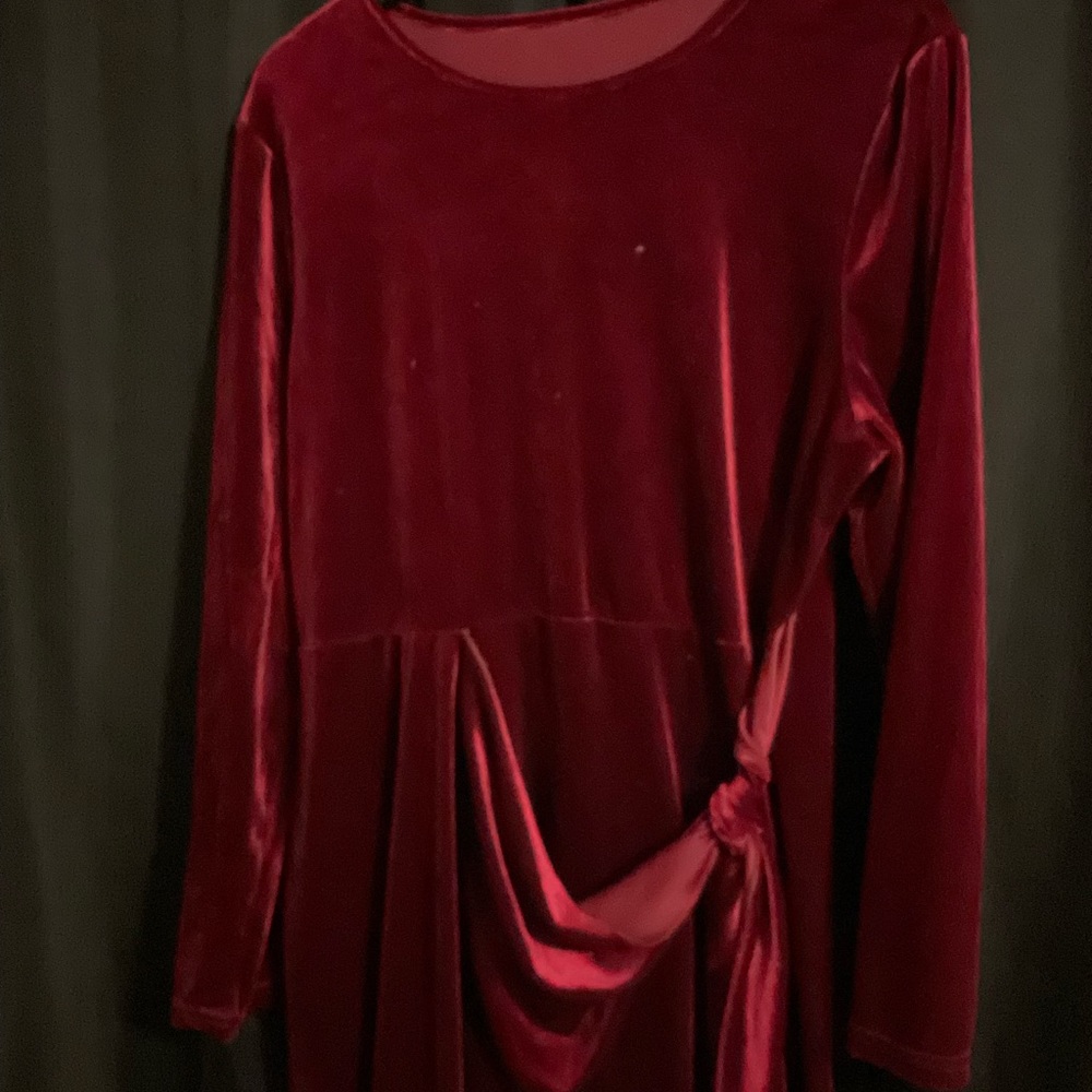 Red velvet dress